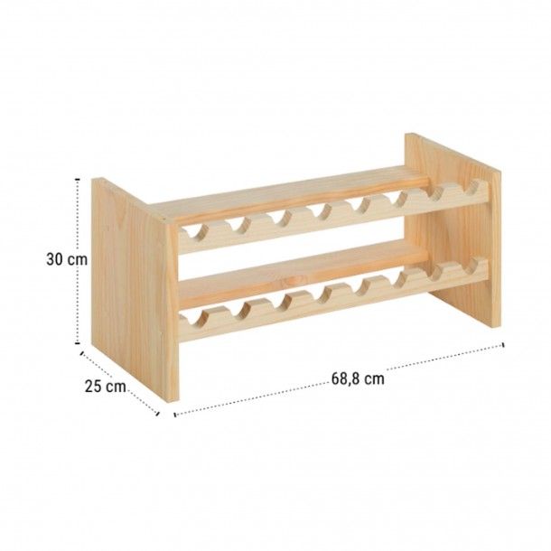 Garrafeira de 16 Garrafas 684x300x250mm Katea Madeira Astigarraga Garrafeira de 16 Garrafas 684x300x250mm Katea Madeira Astigarraga