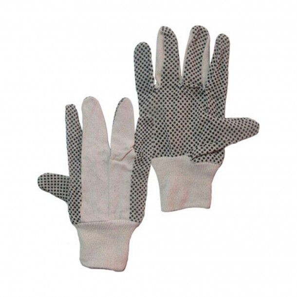 Luvas Malha Algod�o com Pontos PVC - Tamanho 9