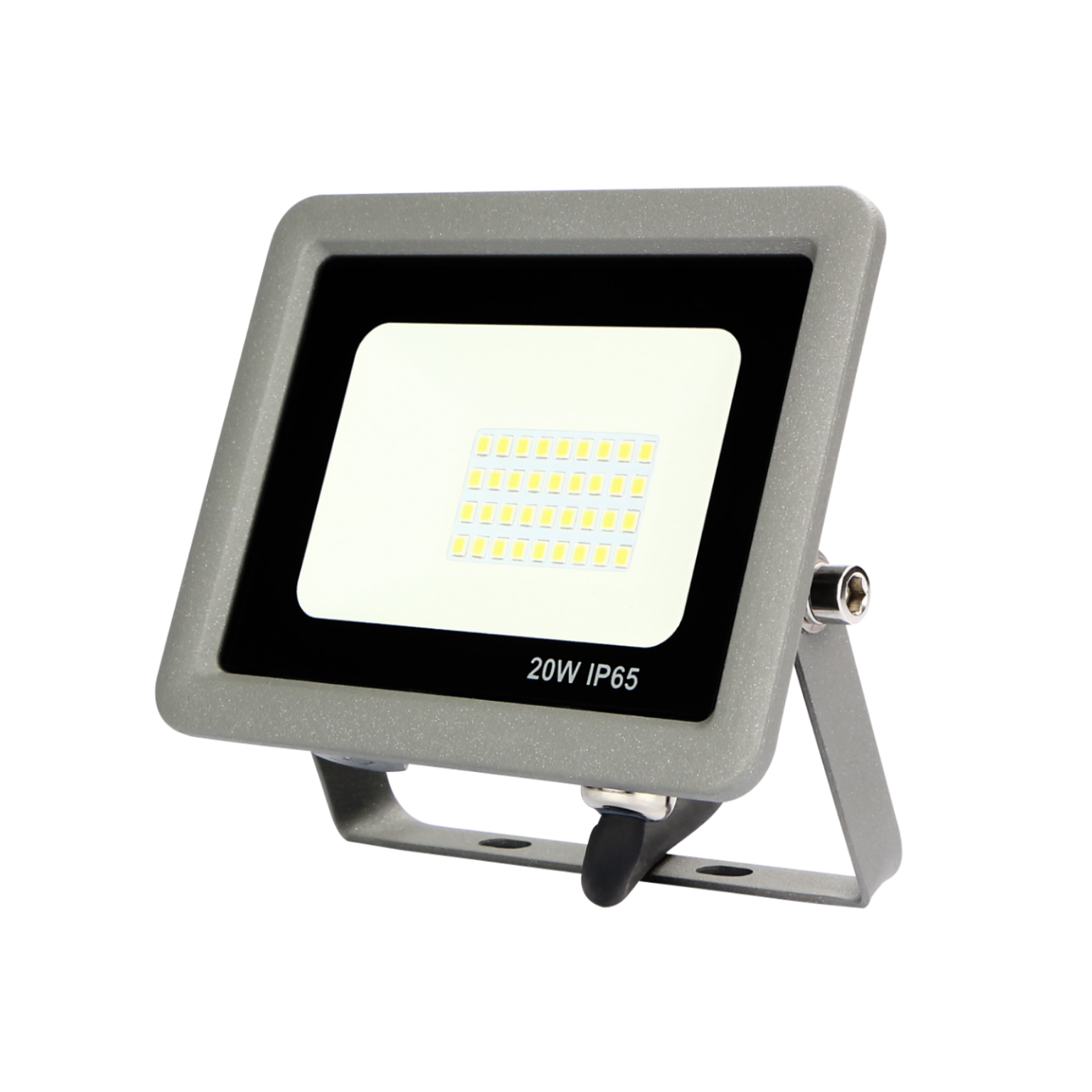 Foco Projetor Exterior Led Slim 20W 2000Lm 6500K Cinza