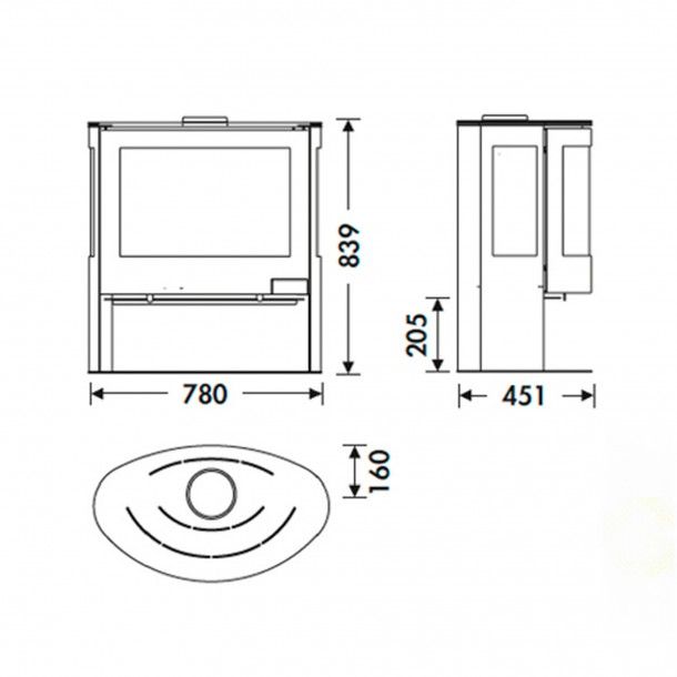 Salamandra a Lenha 7,8KW Iris Panadero