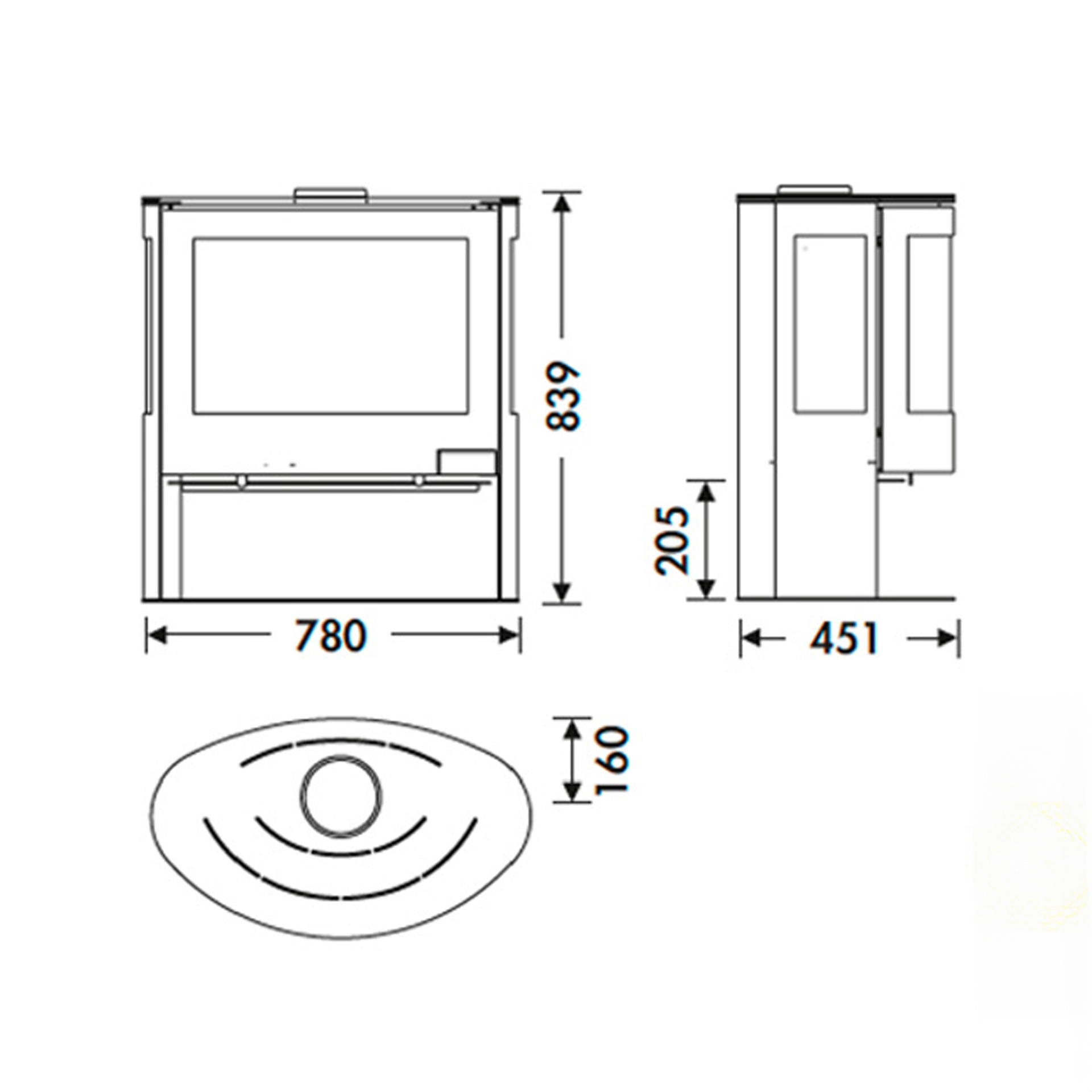 Salamandra a Lenha 7,8KW Iris Panadero