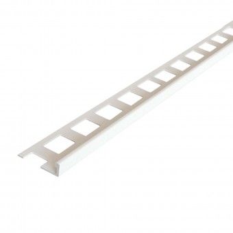 Perfil de Acabamento para Cer�mica 2,50M Reto Alum�nio Lacado Branco