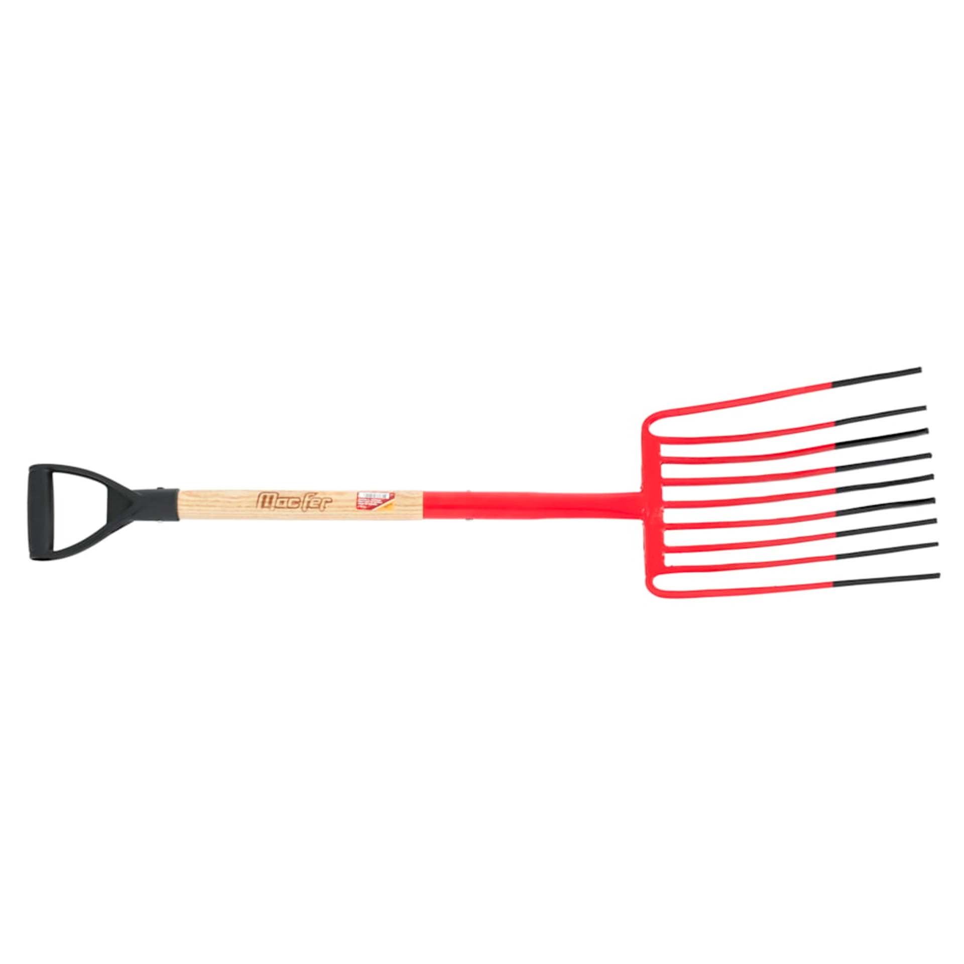 Forquilha Brita com Cabo Madeira Plástico Macfer