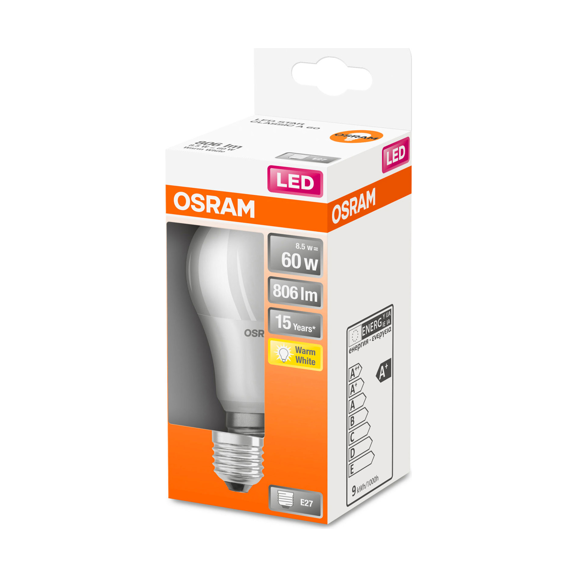 Lâmpada LED Osram Star Classic A E27 2700K