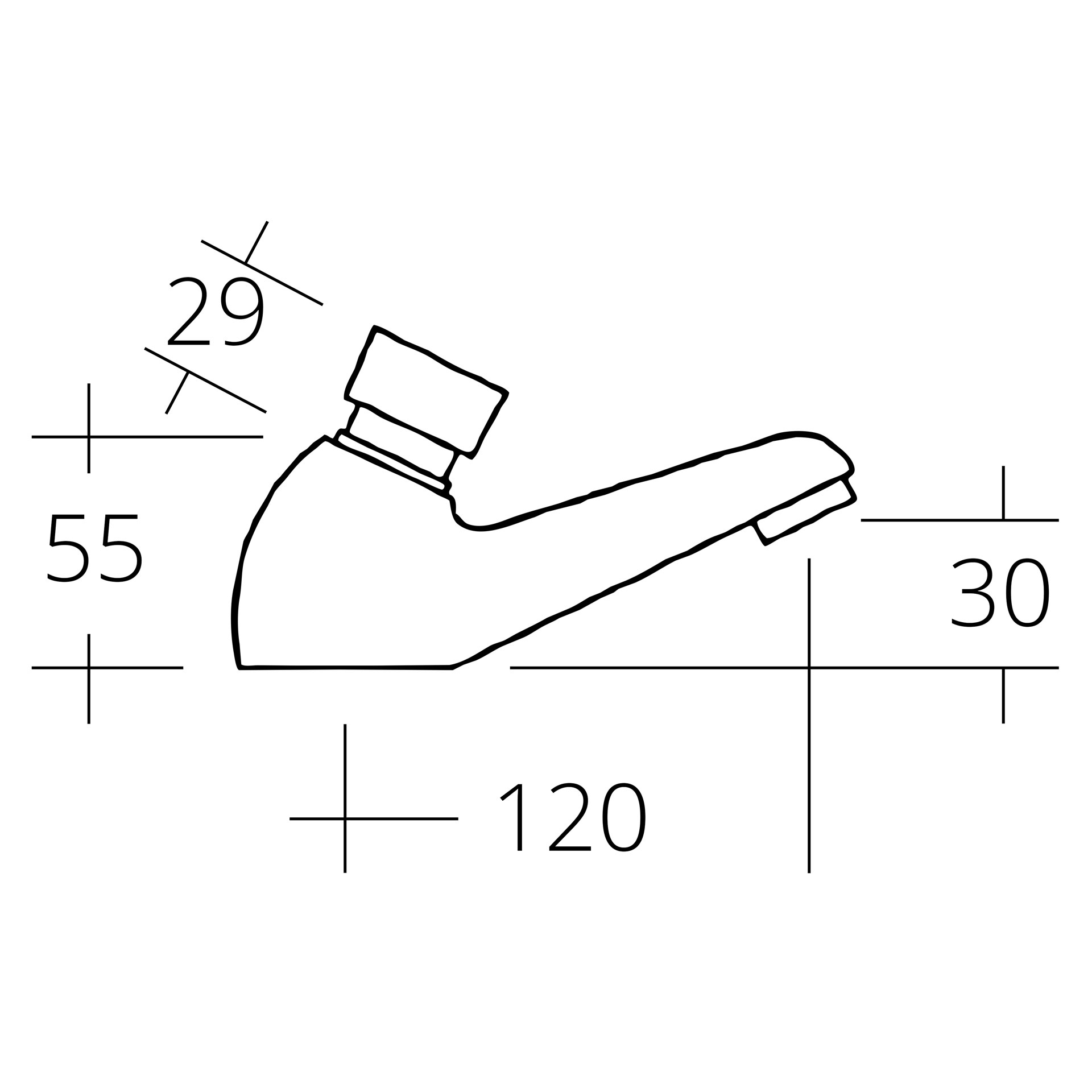 Torneira de Lavatório Temporizada em Latão Cromado