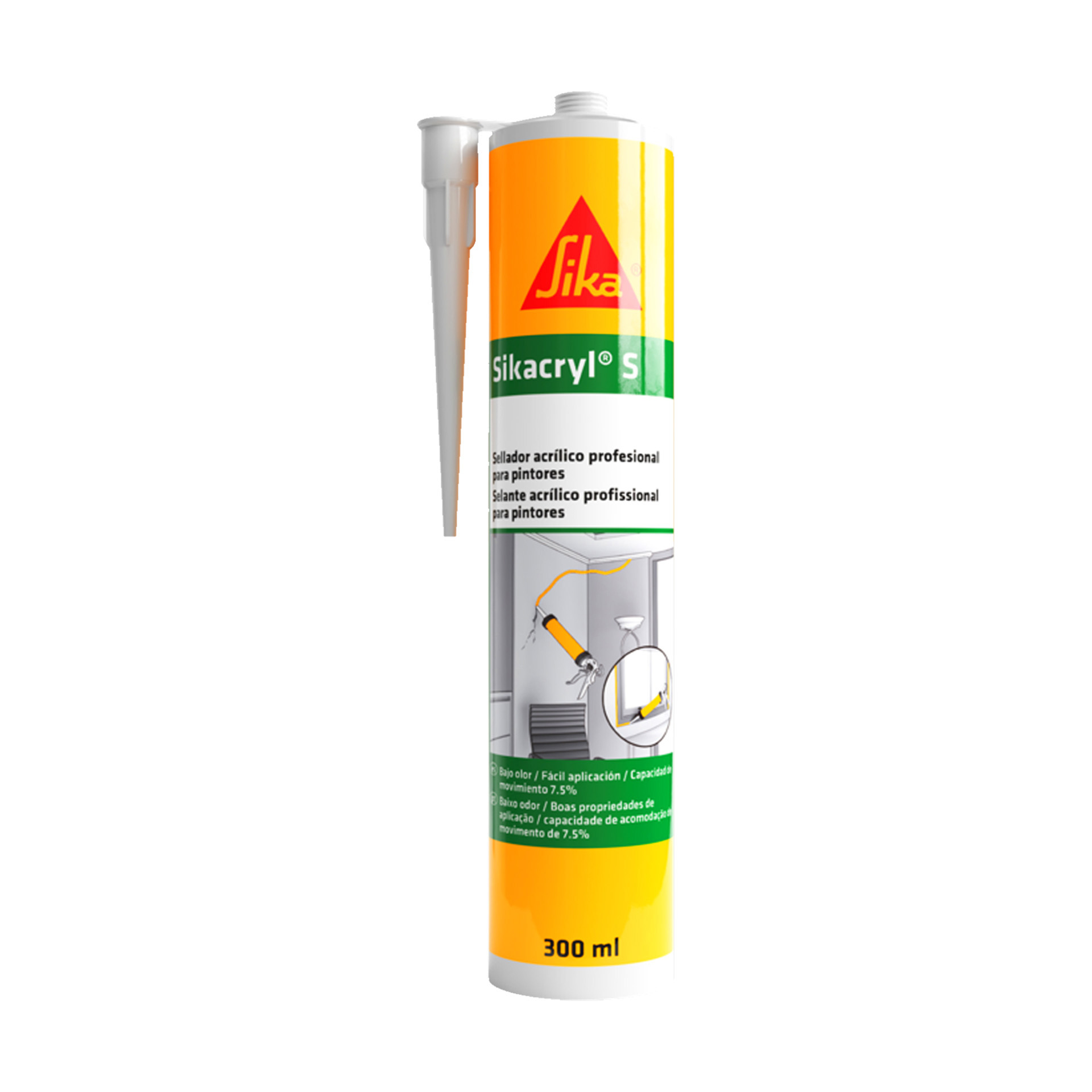 Mastique Acrílico Multiusos SikaCryl-S 300ml