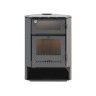 Salamandra de Canto Lenha 8,3KW Forno Sigma Alpis