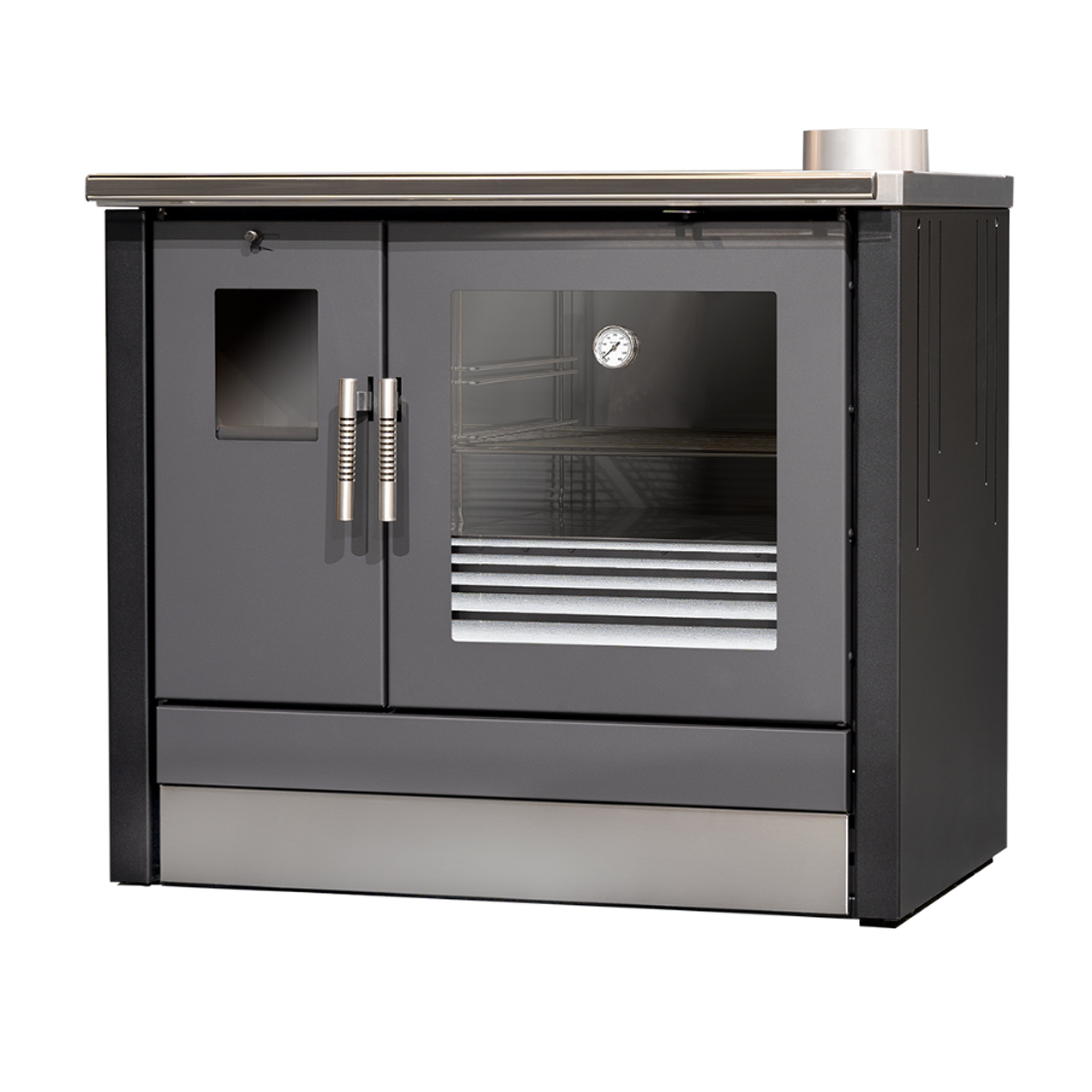 Fogão a Lenha 6,8KW Saída Fumo Direita ME16 Tropical Preto Metlor