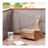 Vedao de Malha Rattan 90x300cm Cinza Catral