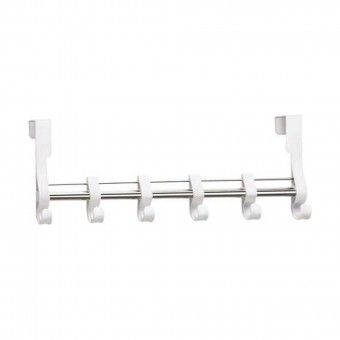 Cabide Sobreporta 6 Ganchos 545x25x45mm A�o Branco