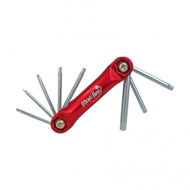 Jogo de Chaves Torx "L" Furada Macfer 8 Peças Jogo de Chaves Torx "L" Furada Macfer 8 Peças