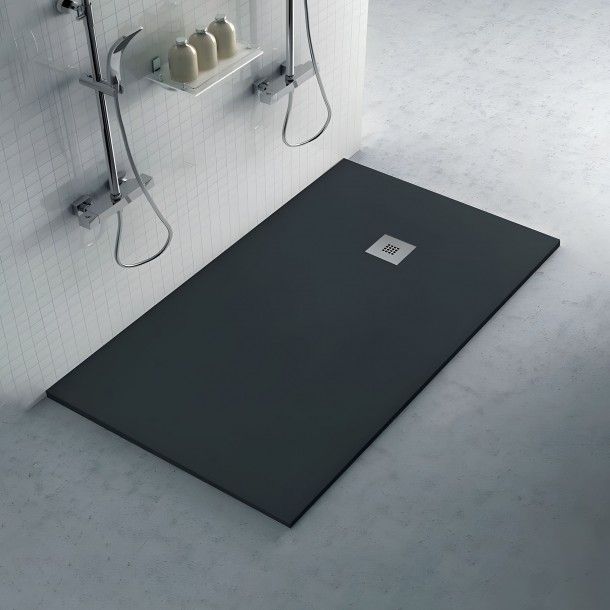 Base de Duche Gel Coat Next Preto Aquore