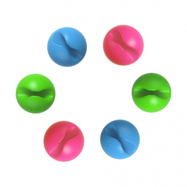 Organizador de Cabos Adesivo - Kit de 6 Organizador de Cabos Adesivo - Kit de 6