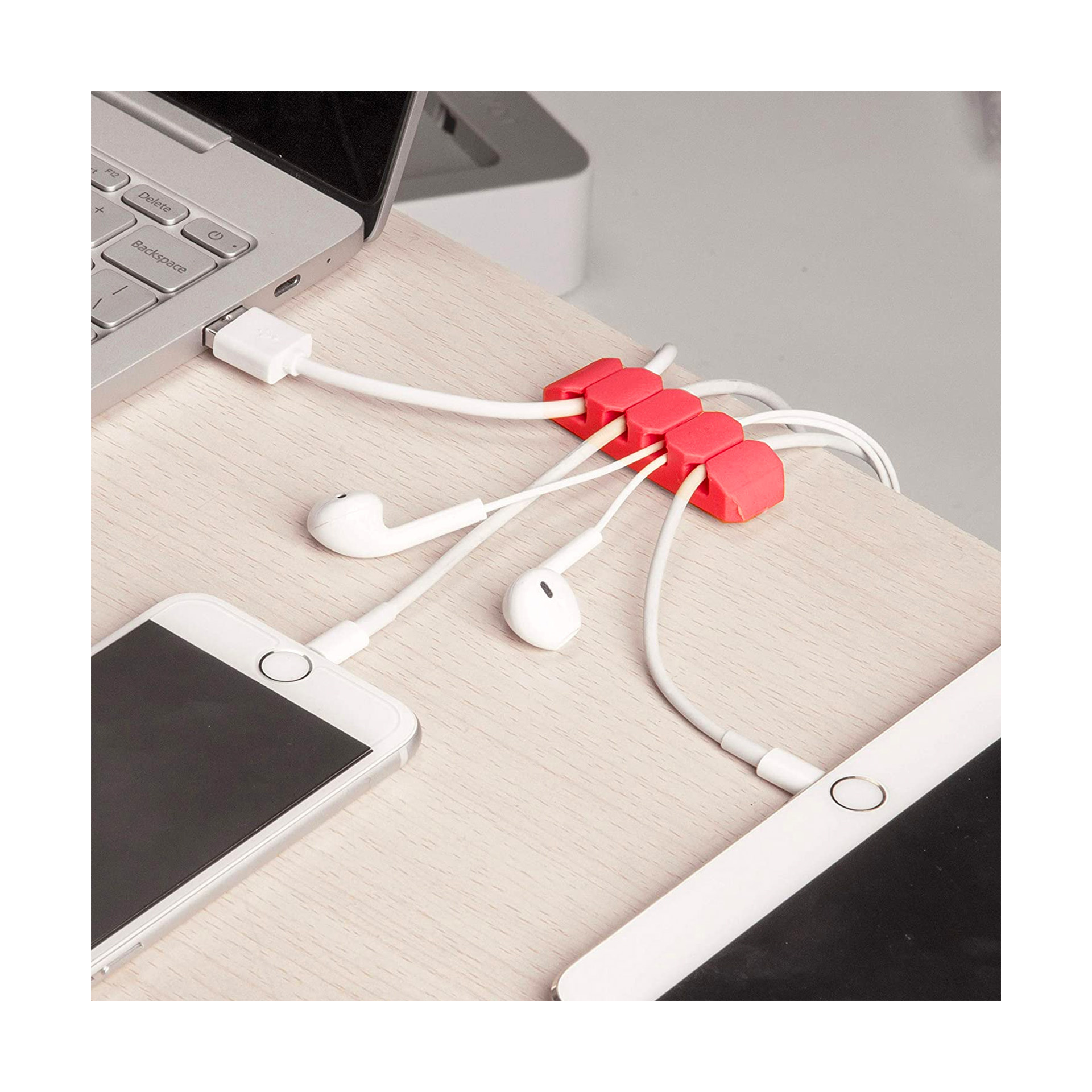 Organizador de Cabos Adesvio - Kit de 3