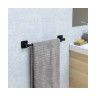 Toalheiro Nero 60cm Inox Preto Tatay