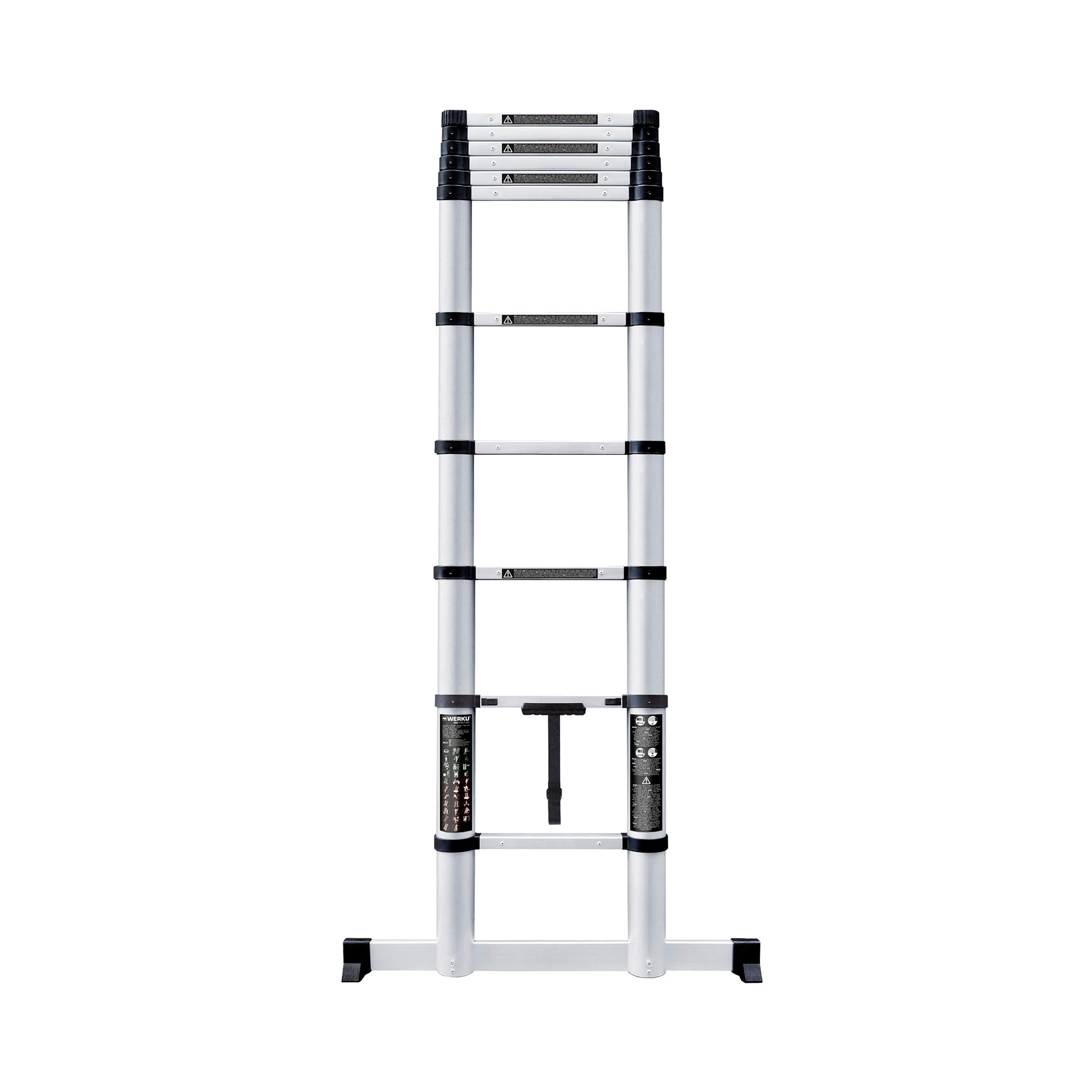 Escada Extensível Telescópica 12 Degraus 3,80M WK700150 Werku