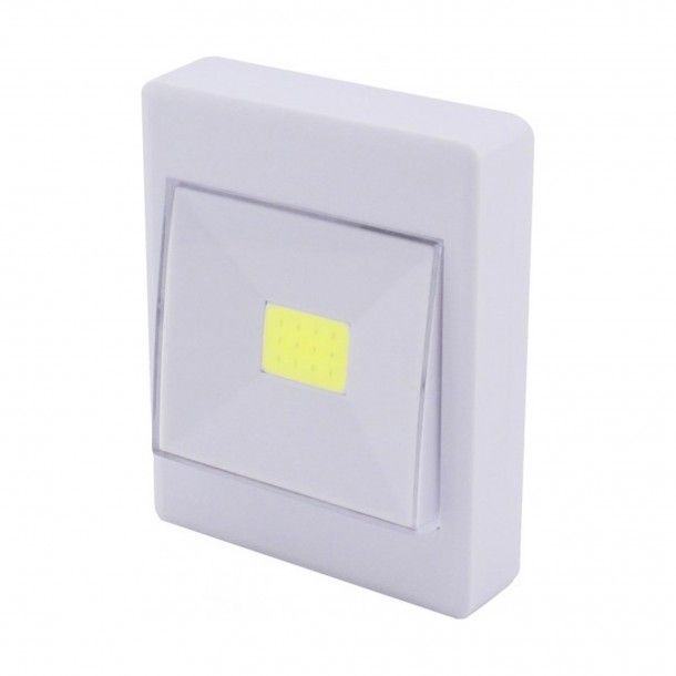 Led para Armrio de Pilhas Interruptor Quadrado
