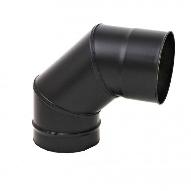 Curva M/F Inox/Preto 90  100mm