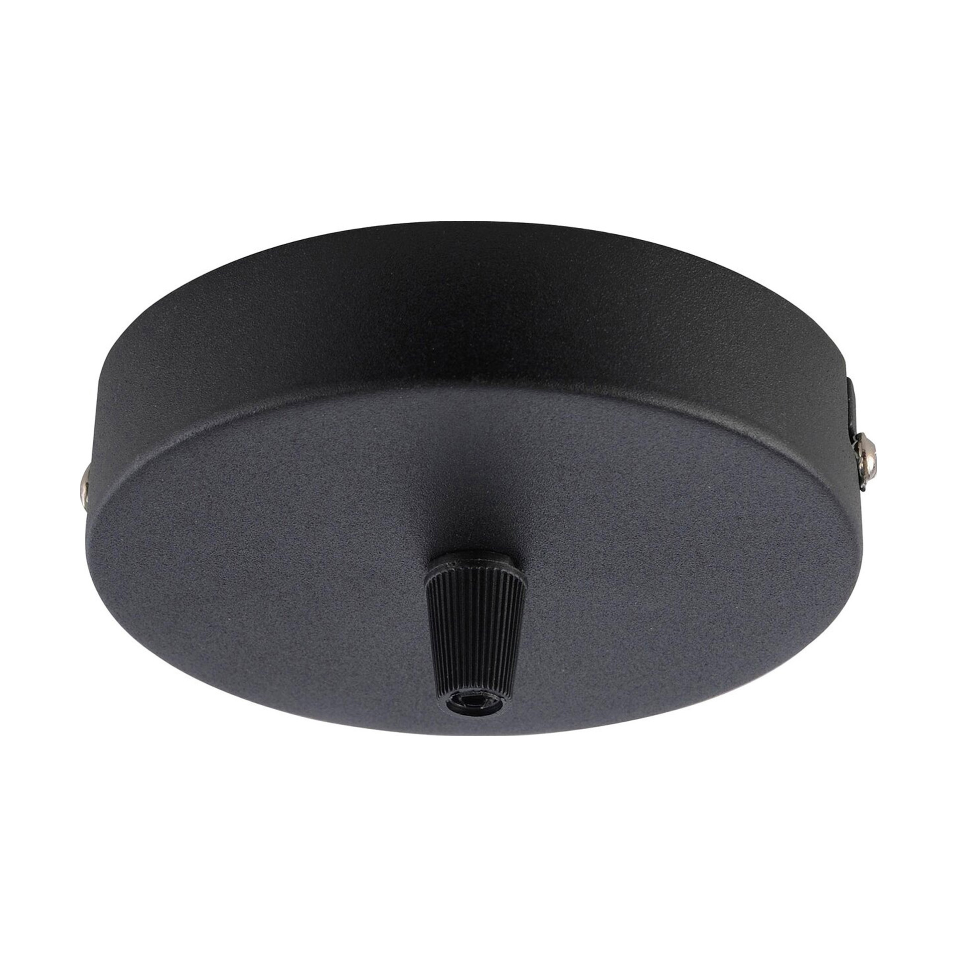 Florão Metálico para Candeeiro Suspenso 100x25mm Preto