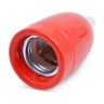 Casquilho de Porcelana para L�mpada E27 Vermelho
