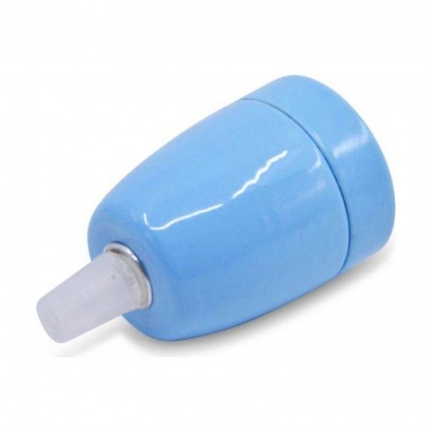 Casquilho de Porcelana para L�mpada E27 Azul