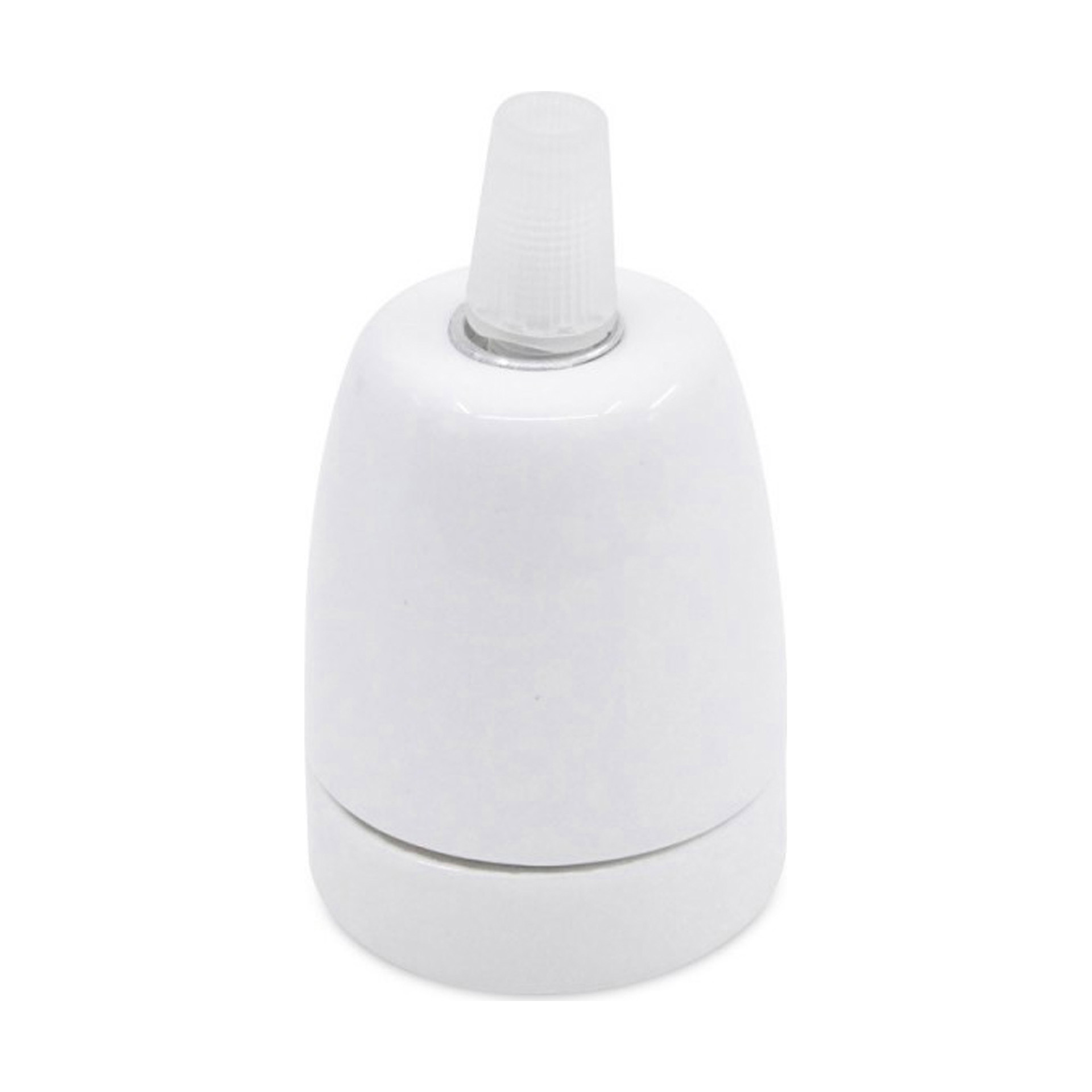 Casquilho de Porcelana para Lâmpada E27 Branco