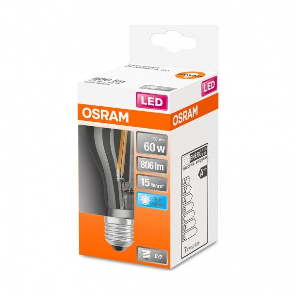 L�mpada LED Filamento Osram Vidro Classic A60 4000K