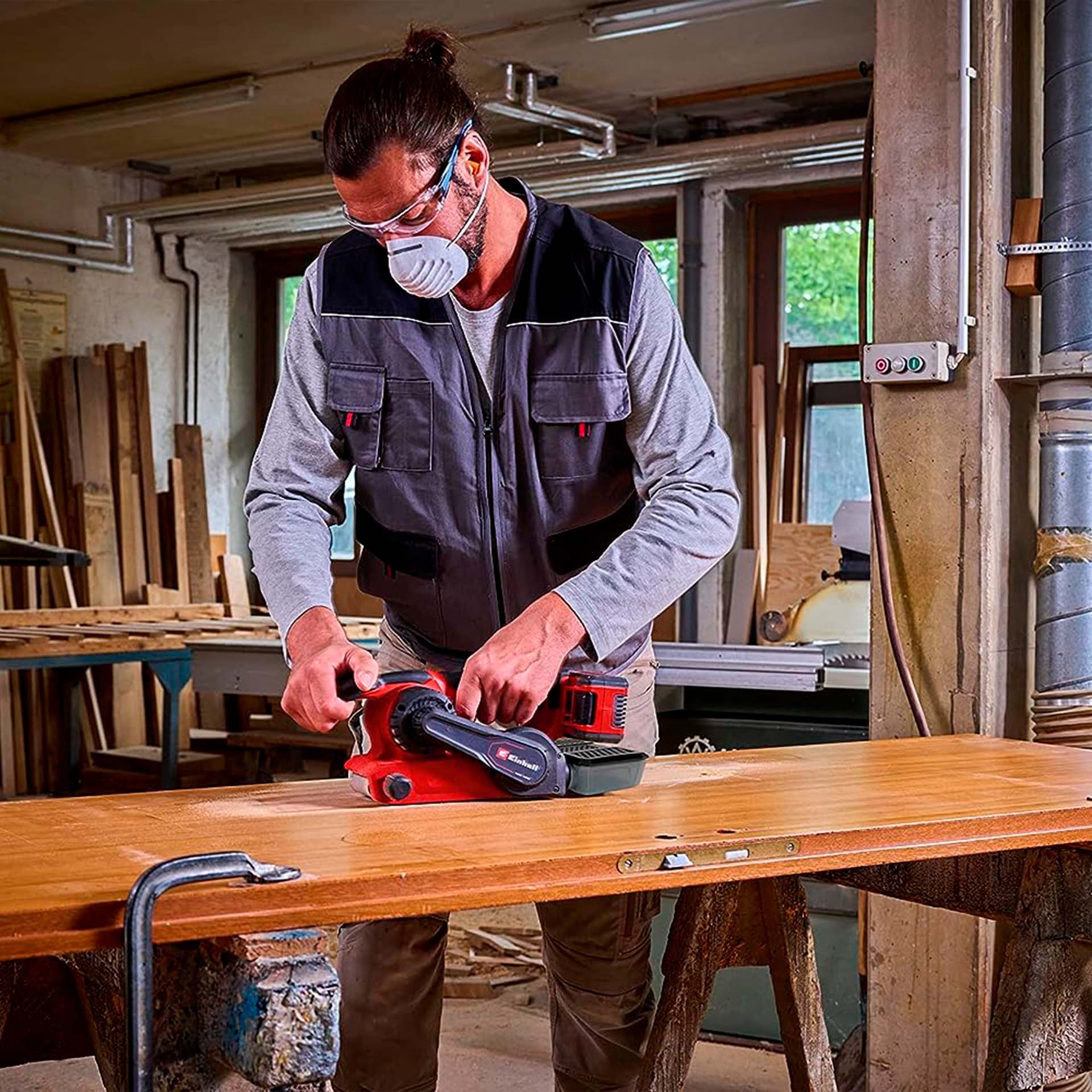 Lixadora de Rolos Brushless 75x457mm 18V sem Bateria TP-BS 18/457 Li BL Solo Einhell