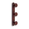 Cabide de Parede 3 Suportes Bola 330x40x60mm A�o Castanho Jaben