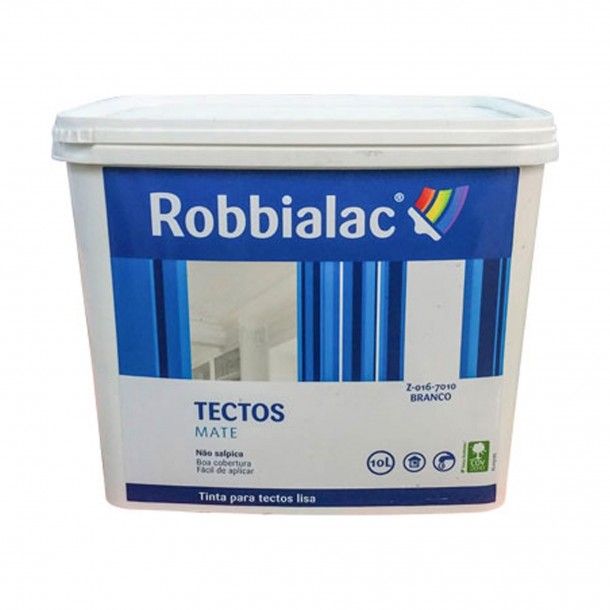 Tinta para Tetos Branco Mate 10L Robbialac