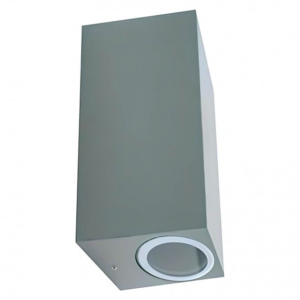 Aplique LED Saliente Retangular IP54 2XGU10 Cinza Maxled