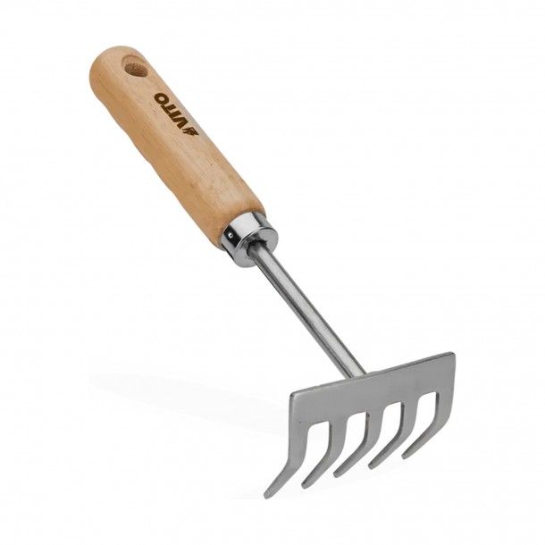 Ancinho de 5 Dentes com Cabo Madeira 25cm Vito