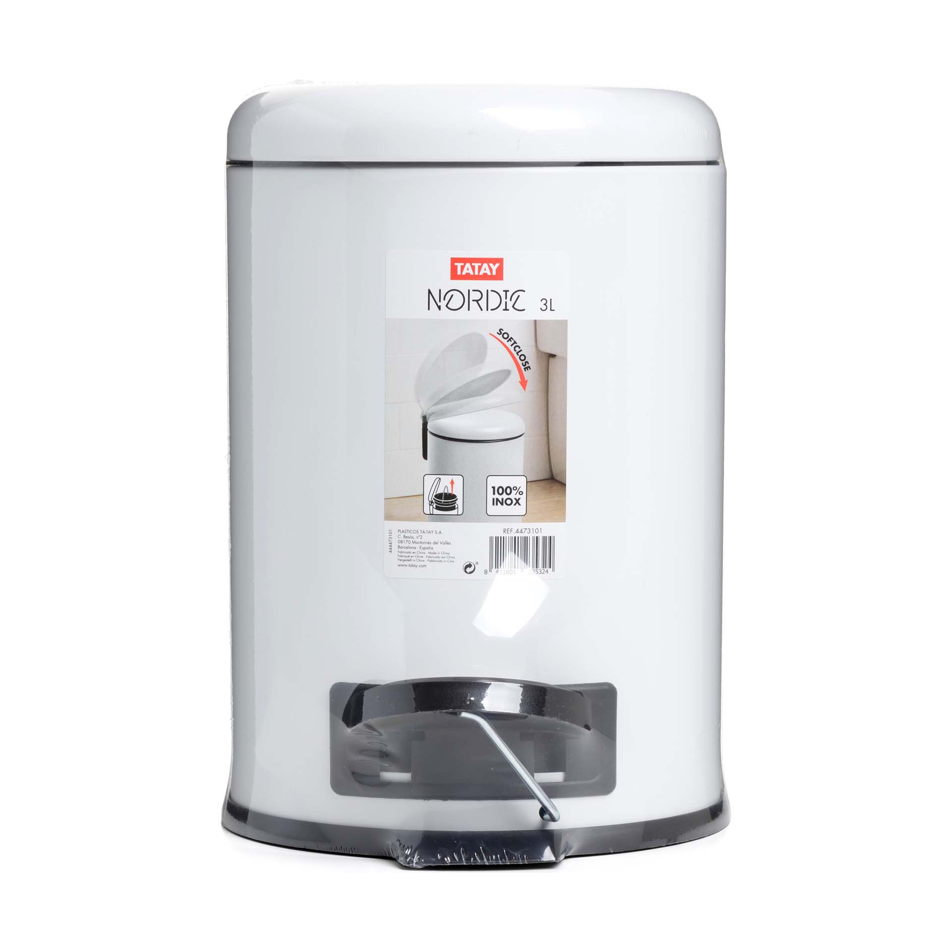 Balde de Lixo WC Nordic Branco 3L Tatay