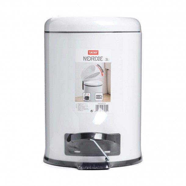 Balde de Lixo WC Nordic Branco 3L Tatay