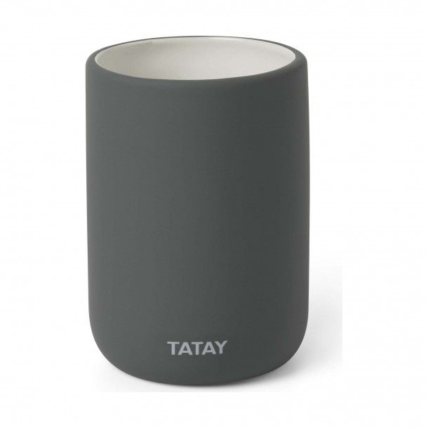 Porta Escovas Soft Cinza Tatay