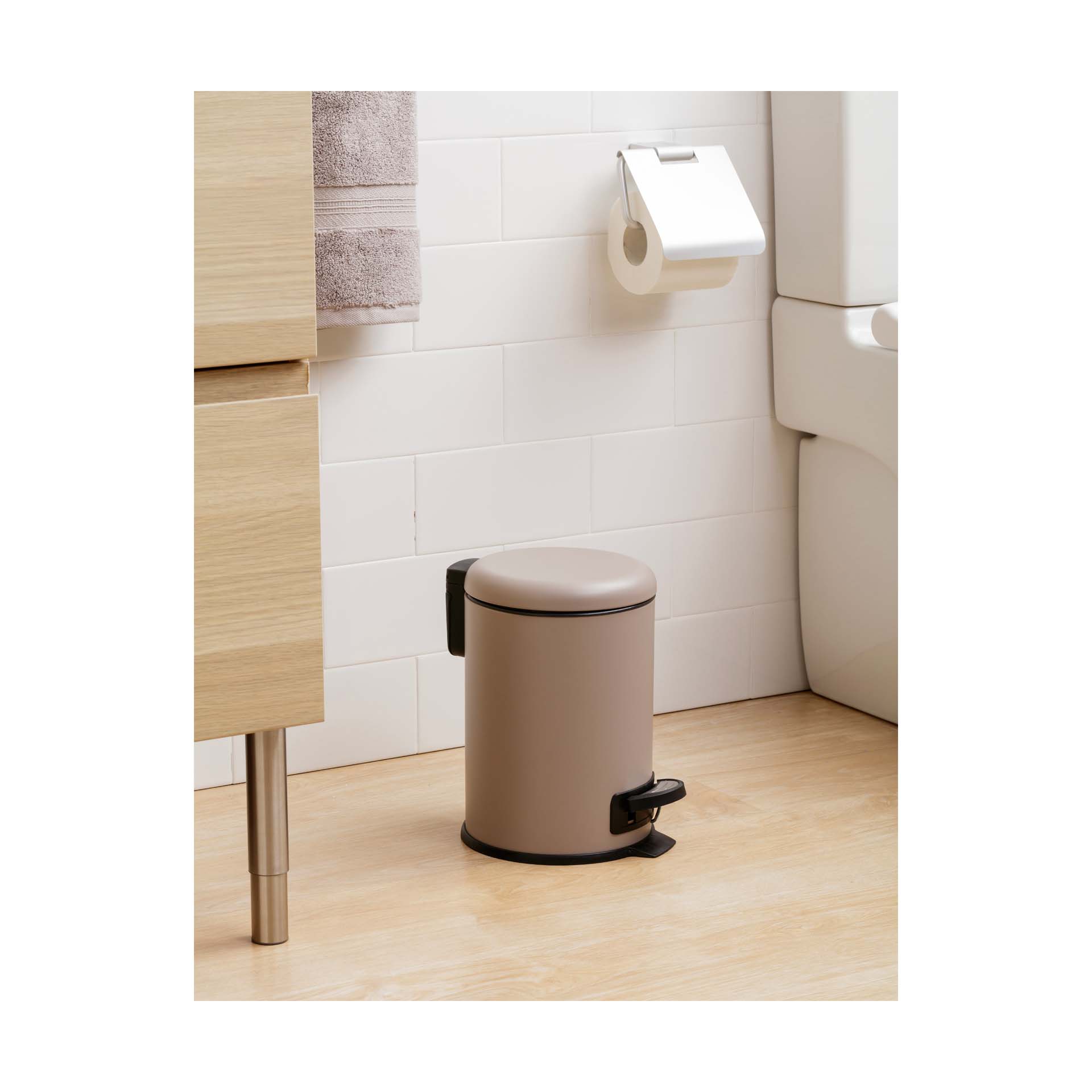 Balde de Lixo WC Nordic Taupe 3L Tatay