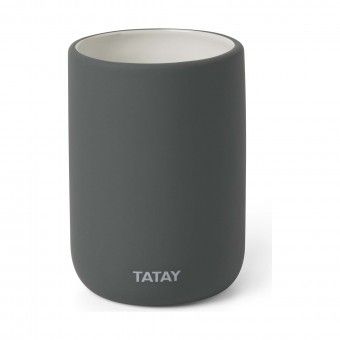 Porta Escovas Soft Cinza Tatay