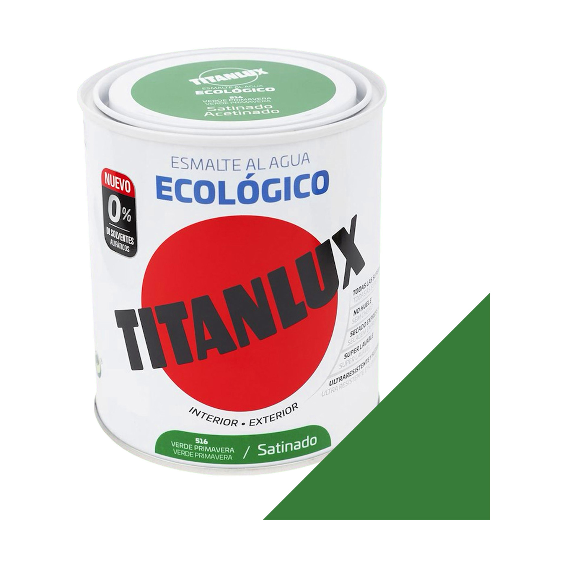 Esmalte Ecológico Base Água Acetinado Titanlux Verde Primavera 750ml