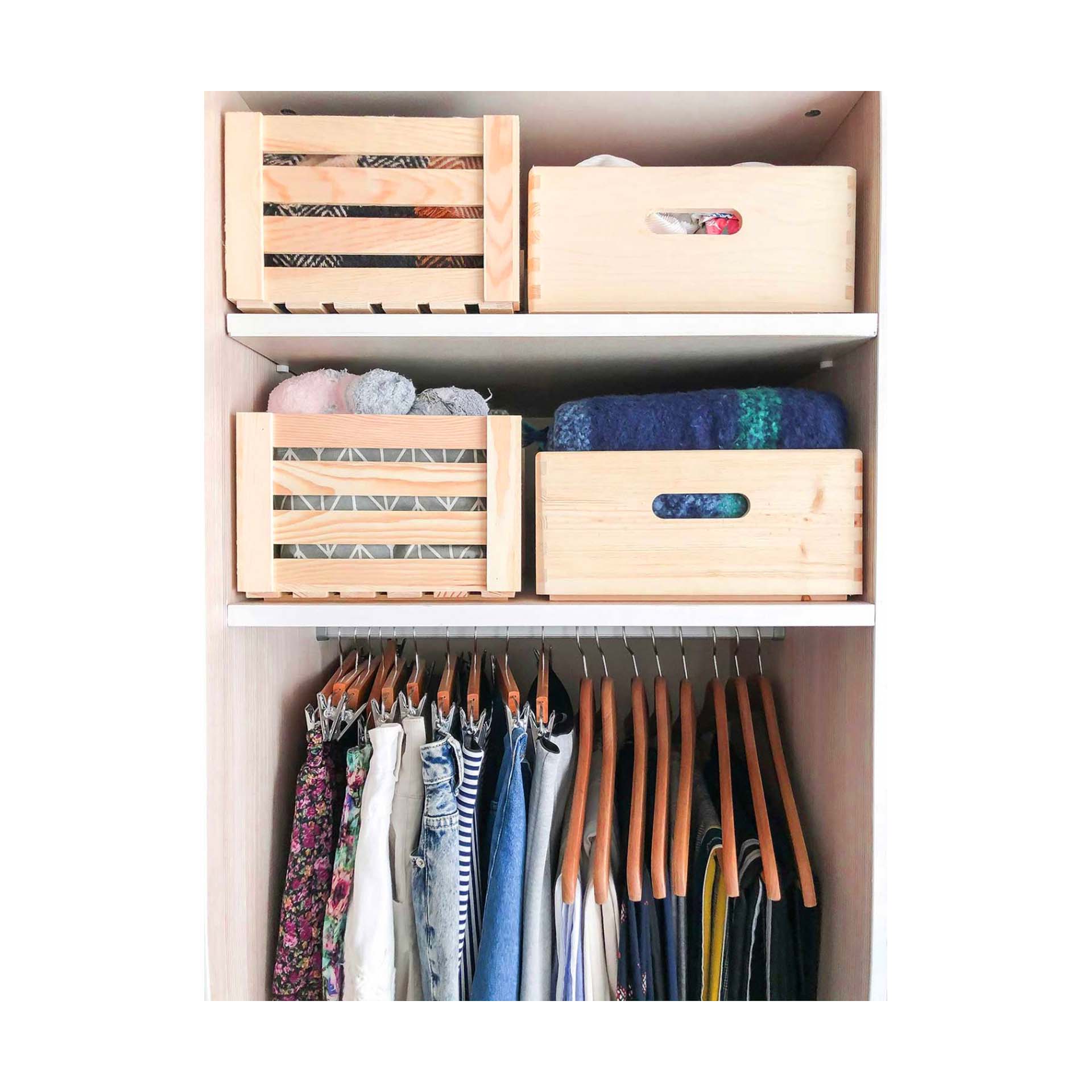 Caixa de Arrumação 400x300x140mm Madeira Astigarraga