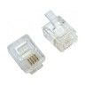 10 Conectores Telefone Modular 6P/4C RJ11 10 Conectores Telefone Modular 6P/4C RJ11