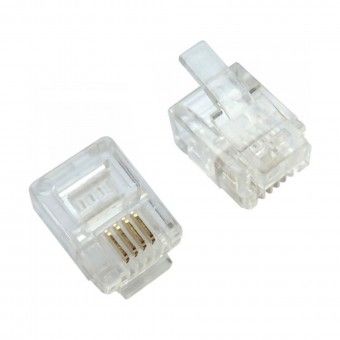 10 Conectores Telefone Modular 6P/4C RJ11