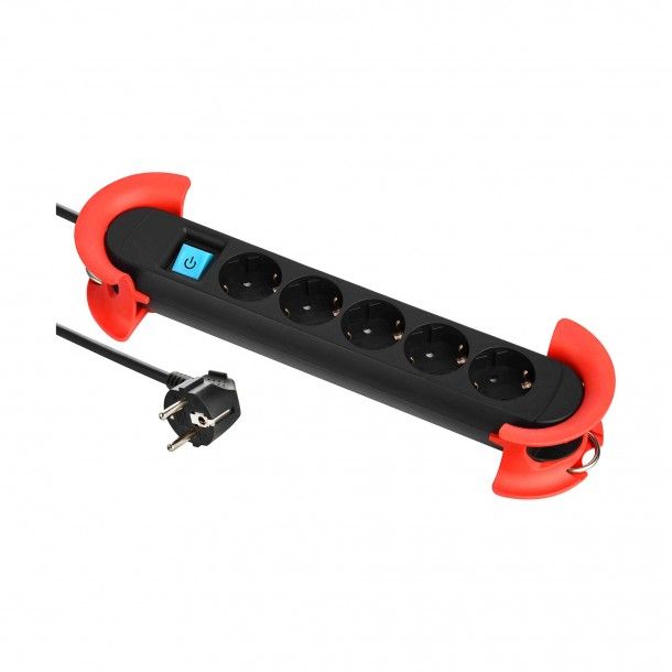 Extens�o 5 Tomadas com Interruptor e Gancho