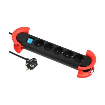 Extens�o 5 Tomadas com Interruptor e Gancho