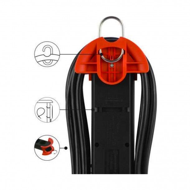 Extens�o 5 Tomadas com Interruptor e Gancho