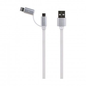 Cabo Carregador Smartphone Micro USB e Adaptador Iphone 2M