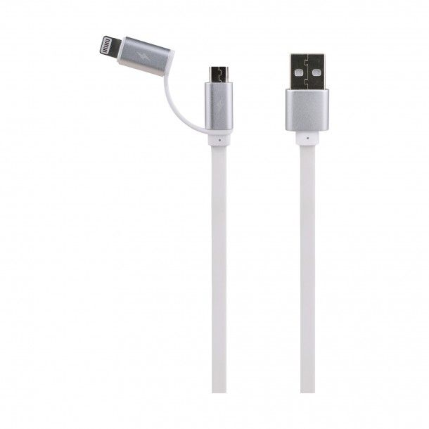 Cabo Carregador Smartphone Micro USB e Adaptador Iphone 2M