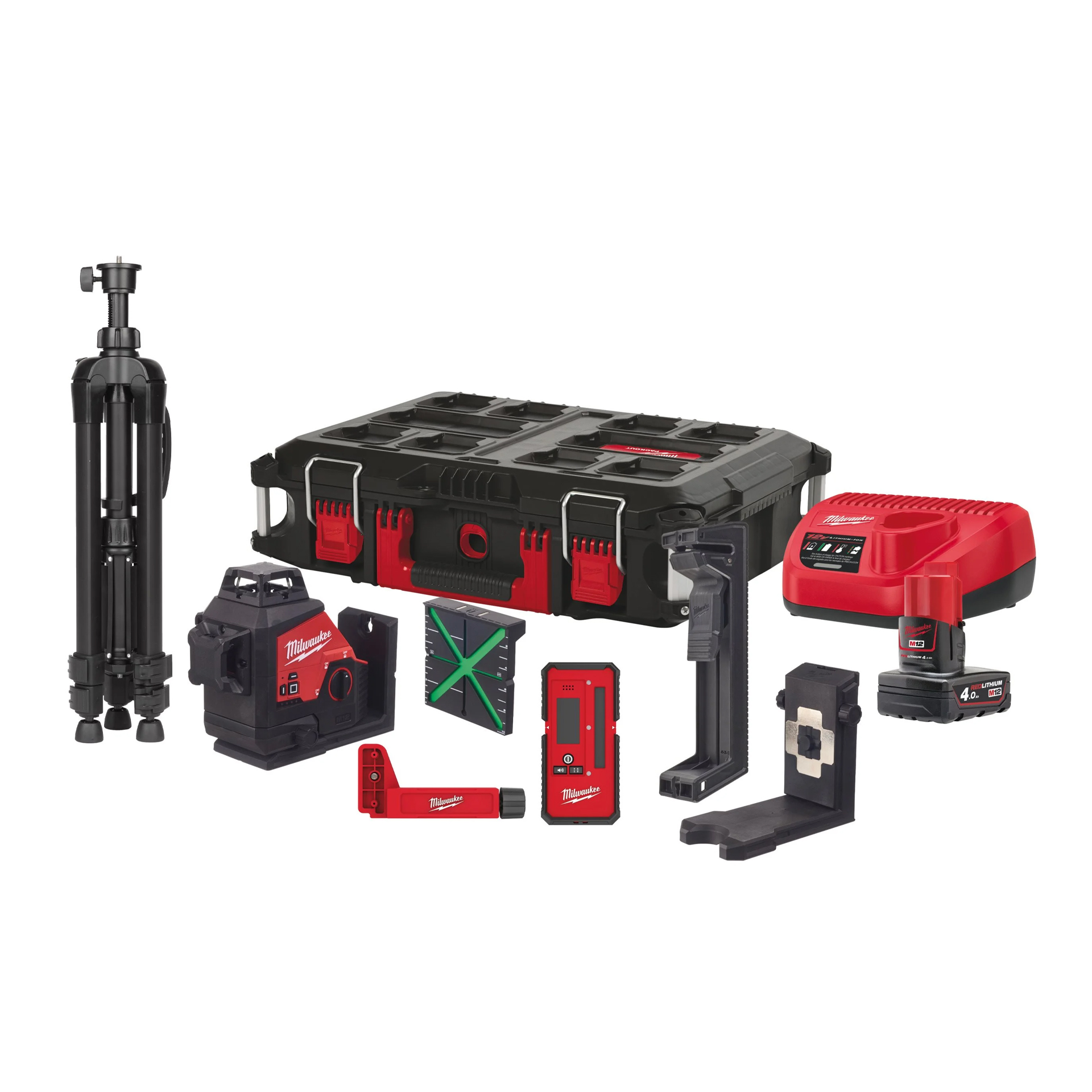 Nível a Laser Verde 38M M123PLKIT-401P Milwaukee