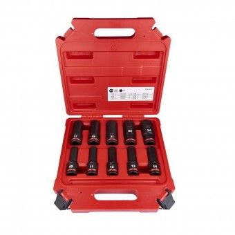 Jogo Chaves de Caixa Longas de Impacto 1/2" 10 Pe�as Milwaukee