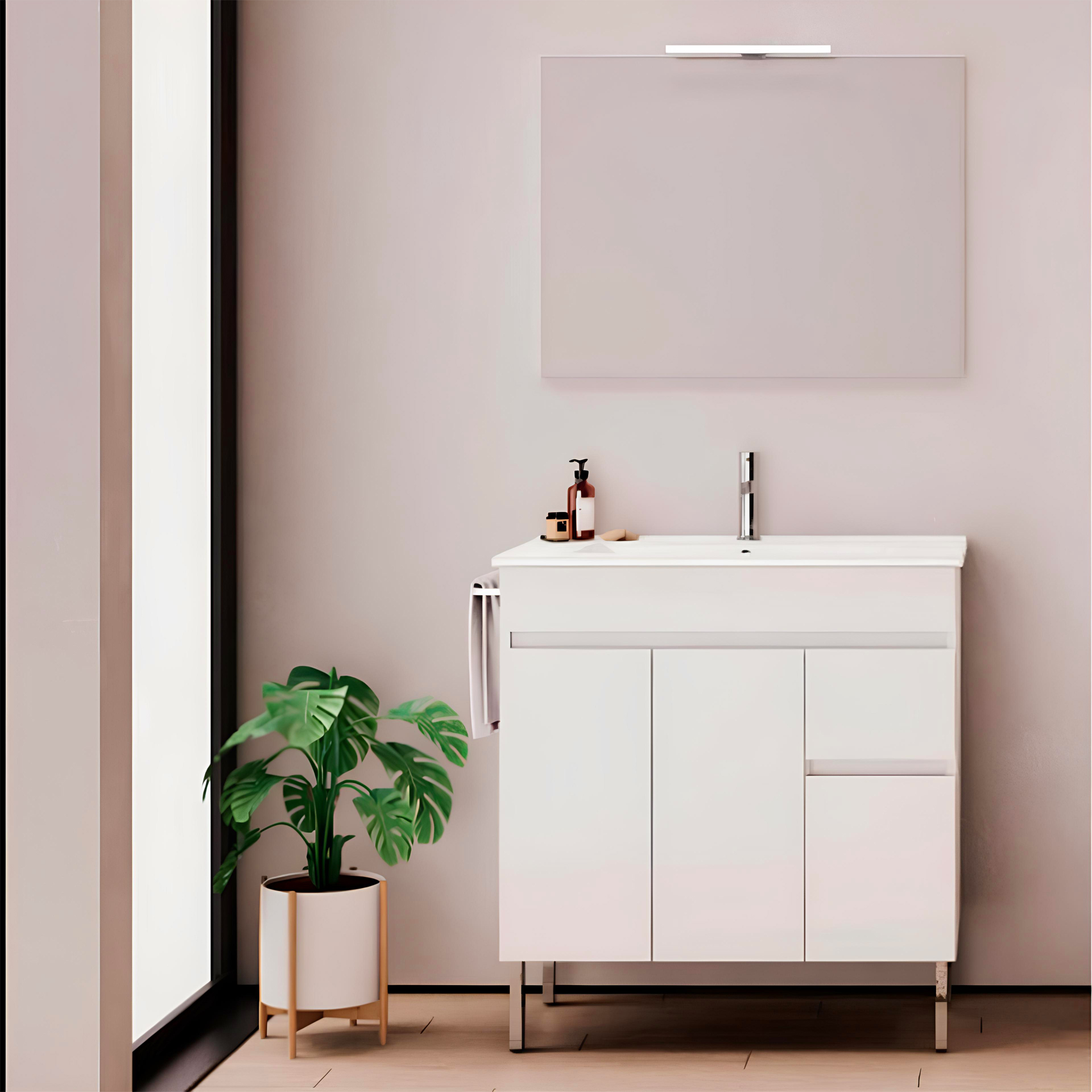 Móvel Iris 80 com Lavatório 80 Fifty Banhoazis