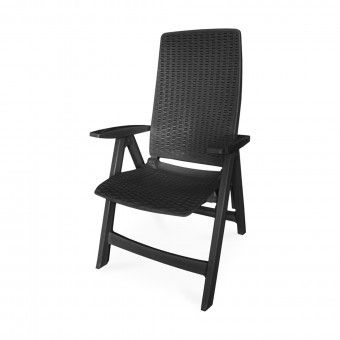 Cadeira de Jardim Multiposições Rio Antracite Cadeira de Jardim Multiposições Rio Antracite